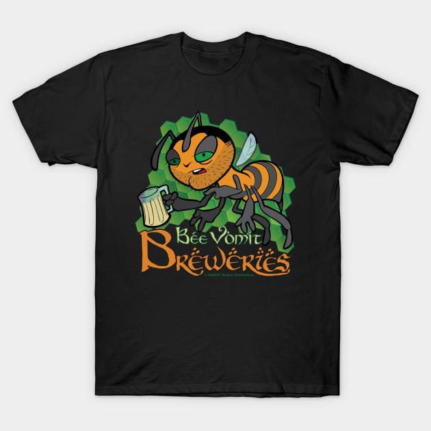 Bee Vomit Breweries T-Shirt by Lor